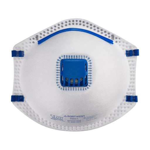 [PW-P201WHRTU] Masque FFP2 à valve – boîte de 10 – Portwest P201