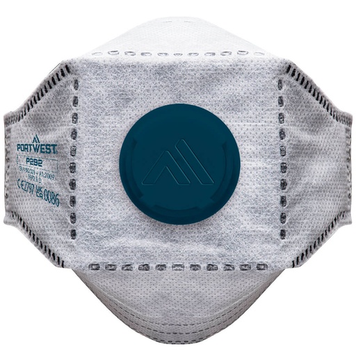 [PW-P292WHRTU] Masque Eagle FFP2 carbone à valve – boîte de 10 – Portwest P292