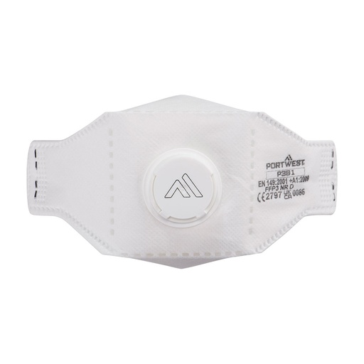 [PW-P391WHRTU] Masque Eagle FFP3 pliable à valve – boîte de 10 – Portwest P391