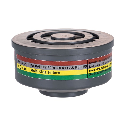 [PW-P920GRRTU] Filtres gaz ABEK1 à visser – lot de 4 – Portwest P920