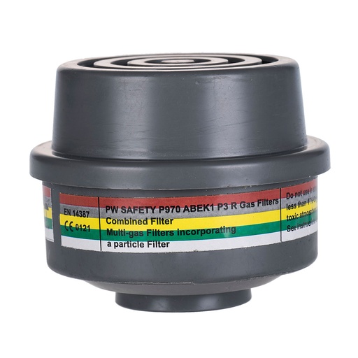 [PW-P970GRRTU] Filtres combinés ABEK1P3 à visser – lot de 4 – Portwest P970