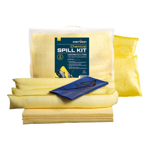 [PW-SM91YERTU] Kit absorbant chimique 50 litres – Portwest SM91