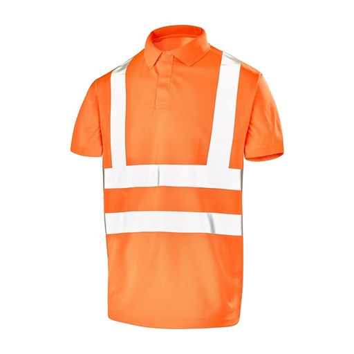 Polo manches courtes haute visibilité Fluo Base 2 – Cepovett Safety T090