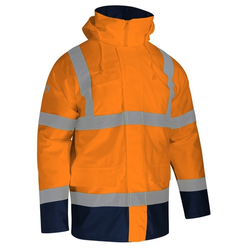 Parka haute visibilité 5 en 1 orange/marine – Singer PACO