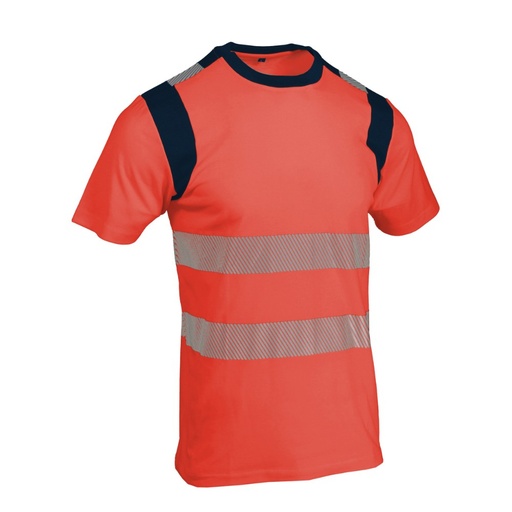 T-shirt haute visibilité classe 2 rouge/marine – Singer SUCARED