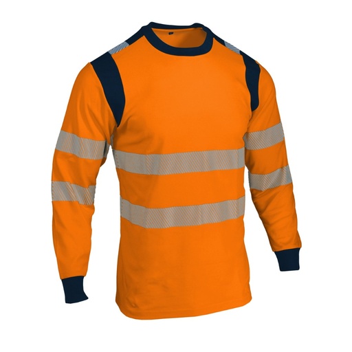 T-shirt manches longues haute visibilité anti-UV orange – Singer TUVO