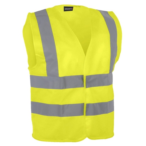 Gilet haute visibilité 4 bandes jaune – Singer GIL4BJ