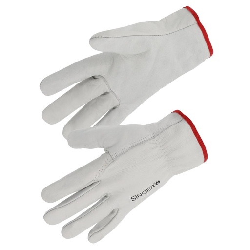 Gant tout fleur bovin naturel, serrage élastique (lot de 10 paires) – Singer 56GN