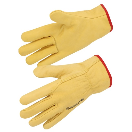 Gant tout fleur bovin jaune, serrage élastique (lot de 10 paires) – Singer 56GY