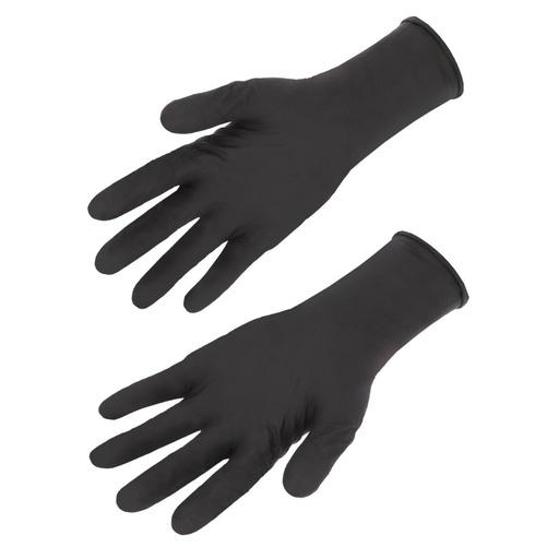 Gant nitrile à usage unique, AQL 1,5 noir (boîte de 100 gants) – Singer AUU5000