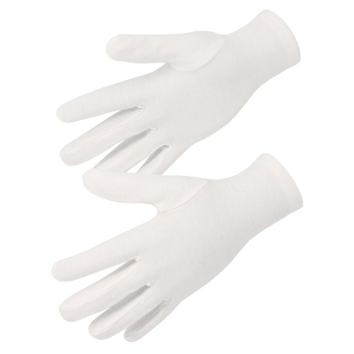 [SI-JB10012] Gant coton interlock blanchi, ourlet (lot de 10 paires) – Singer JB10012