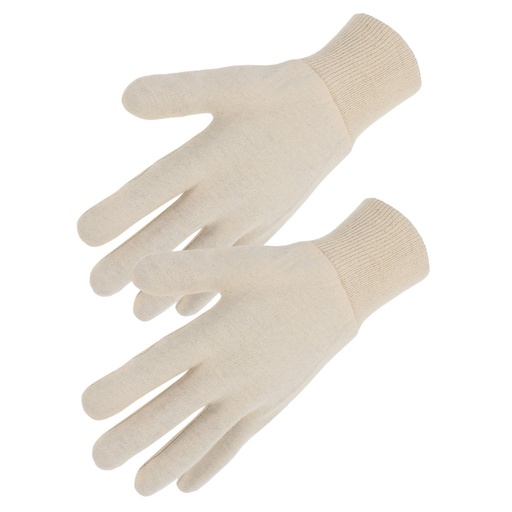 [SI-JE300H] Gant coton interlock écru, version lourde (lot de 10 paires) – Singer JE300H