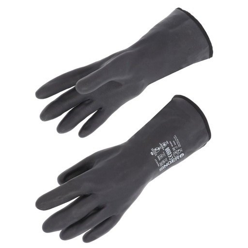 Gant de protection multi-risques en polychloroprène sur support PEHD (lot de 10 paires) – Singer NEOCUT