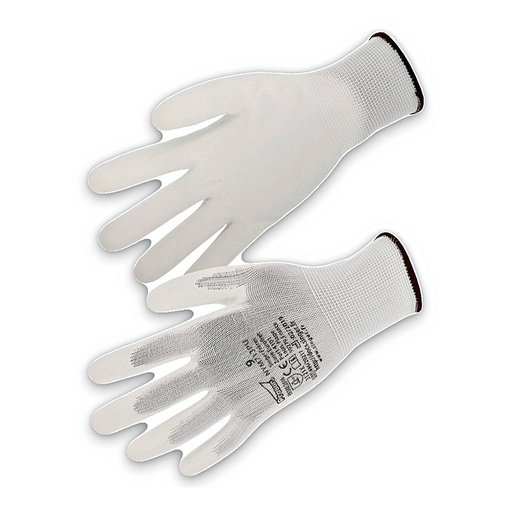Gant PU, support polyester sans couture blanc (lot de 10 paires) – Singer NYM713PU