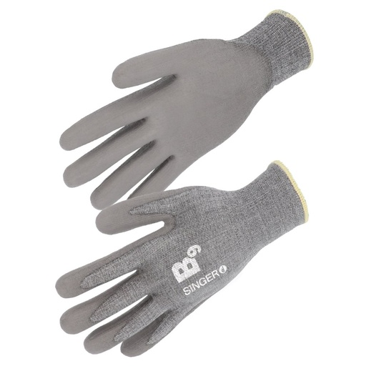 Gant PEHD, coupure B gris (lot de 10 paires) – Singer PHD133PU