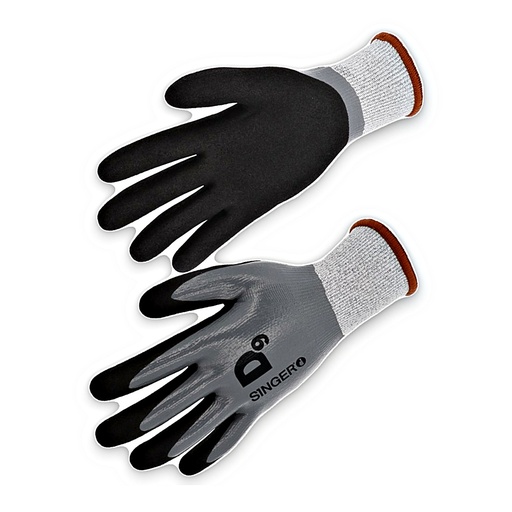 Gant PEHD, coupure D blanc / noir / gris (lot de 5 paires) – Singer PHD557ICE