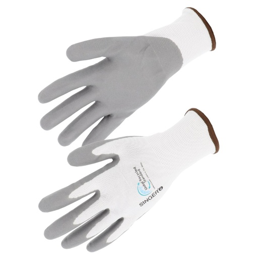 Gant polyester à base de polyester recyclé GRS, élasthanne, paume nitrile mousse (lot de 10 paires) – Singer RCY15NIT