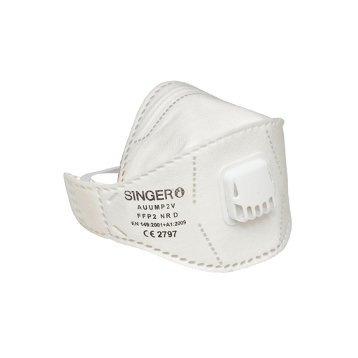 [SI-AUUMP2V] Demi-masque pliable FFP2 NR D (boîte de 20 pièces) – Singer AUUMP2V