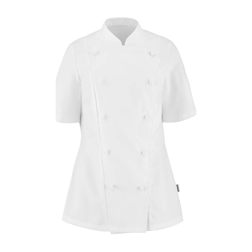 Veste de cuisine femme manches courtes Platine