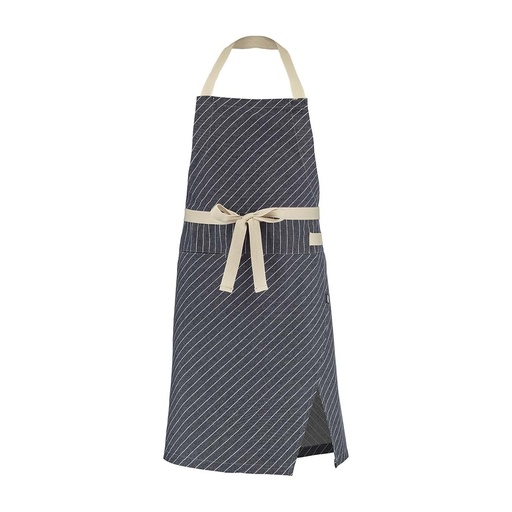[LA-9GREPI-447-TAILLE UNIQUE] Tablier à bavette Grenadin denim