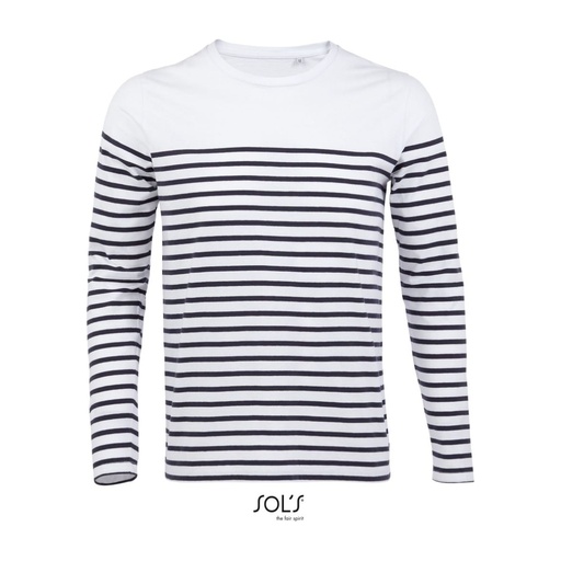 T-shirt rayé manches longues 160 g – SOL'S Matelot
