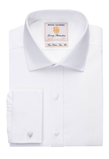 Chemise Prato coton à chevrons slim Brook Taverner 7720