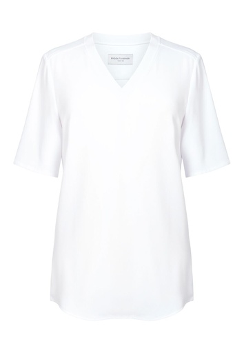 Blouse Varenna col V crêpe de Chine manches courtes Brook Taverner 2433