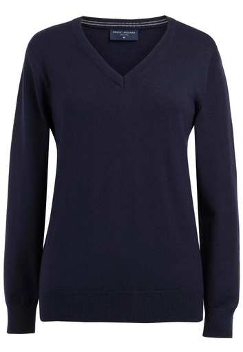 Pull col V femme Riga mérinos Brook Taverner 2396