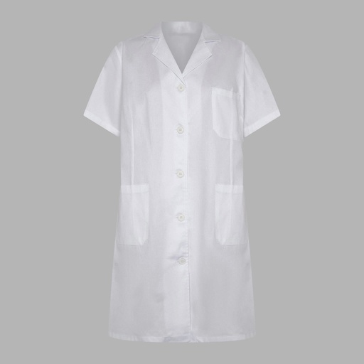 [GA-541000-101-S] Blouse femme manches courtes sergé blanc – Gary's 541000