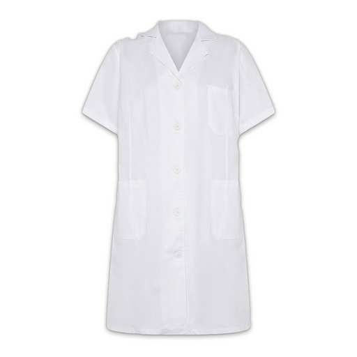 [GA-541000-101-S] Blouse femme manches courtes sergé blanc – Gary's 541000