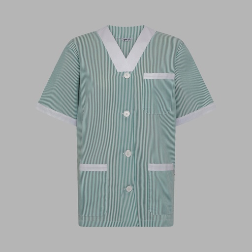 Tunique médicale unisexe col v ouvert vichy bicolore – Gary's 652000