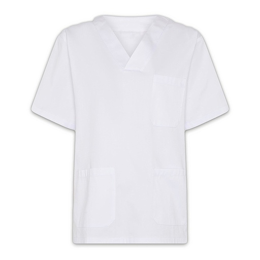 Tunique médicale unisexe col v sergé blanc – Gary's 601000