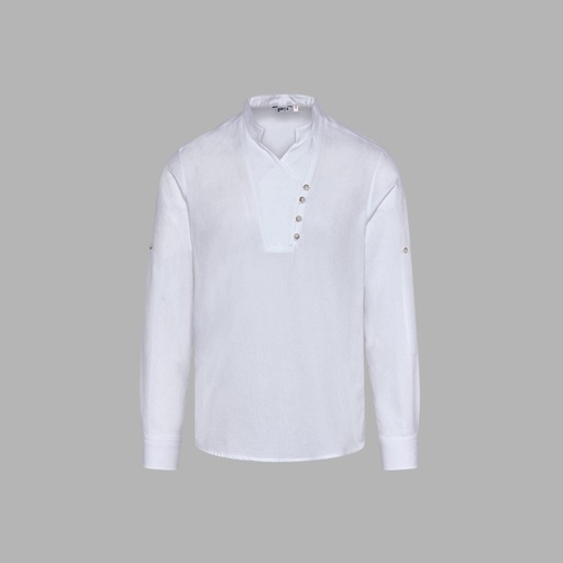 Chemise homme Chambray col mao Nias – Gary's 210009