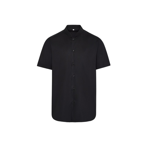 Chemise homme manches courtes col mao slim fit élasthanne – Gary's 260007