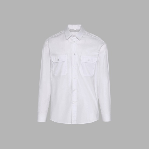 Chemise unisexe Épaulettes manches longues élasthanne – Gary's 260008