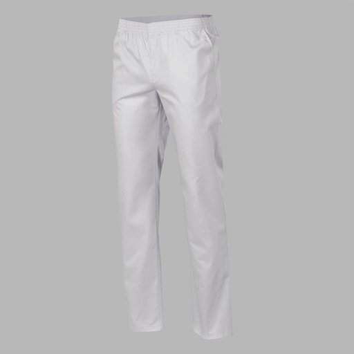 Pantalon médical sergé blanc poches taille élastiquée – Gary's 772G00