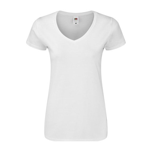 T-shirt col V 150 g femme – Fruit of the Loom Lady-Fit Iconic 150 V-Neck T