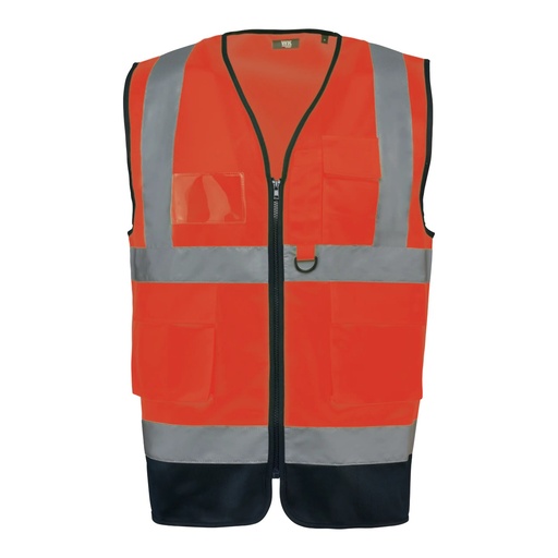 Gilet de sécurité haute visibilité recyclé avec zip unisexe – WK WK618