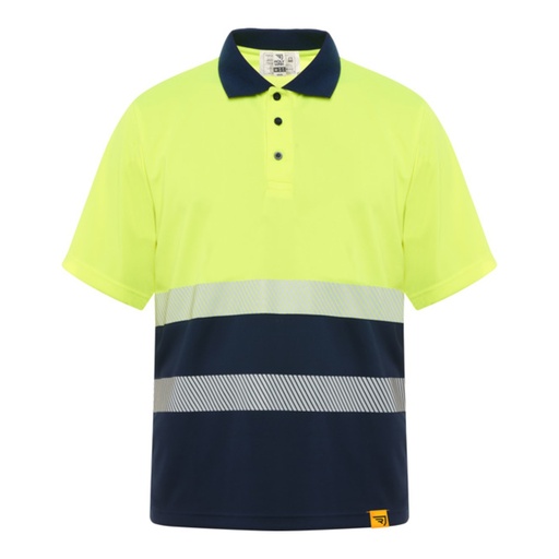 Polo à manches courtes bicolore haute visibilité Vega – Roly HV9315