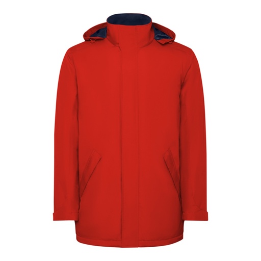 Parka rembourrée avec capuche amovible et réglages élastiques, déperlante et coupe-vent America – Roly PK5072