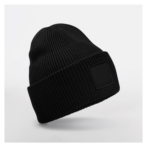 Bonnet à large revers avec patch ton sur ton – Beechfield B336R