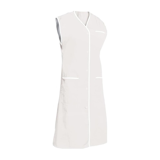 Blouse femme sans manches à pressions Sylviane polycoton – SNV SYLSP000