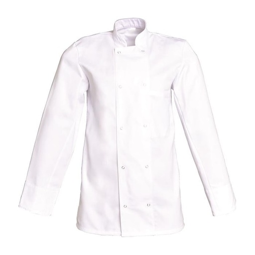 Veste de cuisine mixte manches longues à pressions David polycoton – SNV DAVLP003
