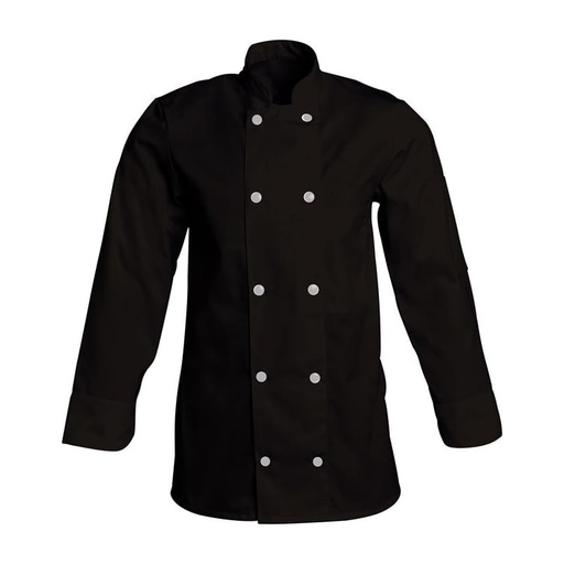 Veste de cuisine mixte manches longues à pressions Fabrice polycoton – SNV FABLC00R