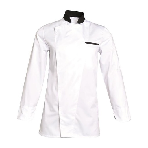 Veste de cuisine mixte manches longues à pressions Alex coton/polyester – SNV ALEXMLP0