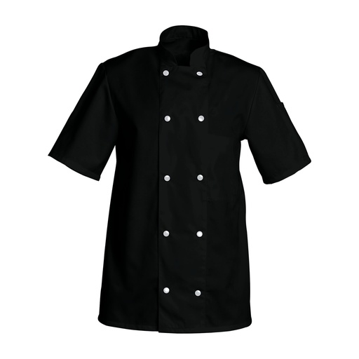 Veste de cuisine mixte manches courtes à pressions Fabrice polycoton – SNV FABCC00R